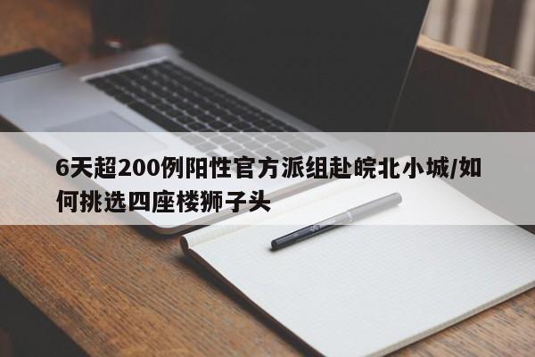6天超200例阳性官方派组赴皖北小城/如何挑选四座楼狮子头